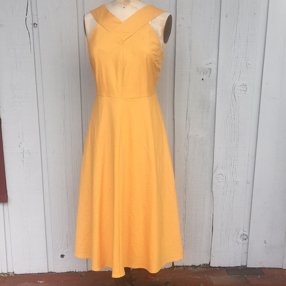 Linen swing dress